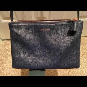 Ted Baker Macey Double Zip Leather Navy